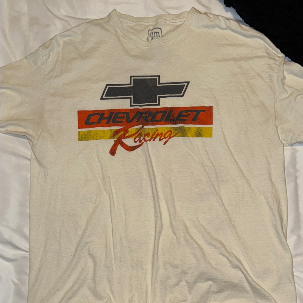 VINTAGE Racing Men's Cream T-Shirt